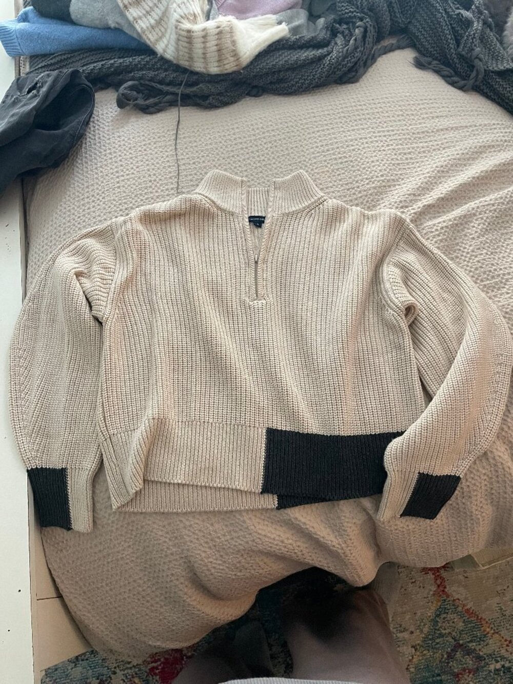 FRENCH CONNECTION Half Zip Sweater - Picture 2 of 3